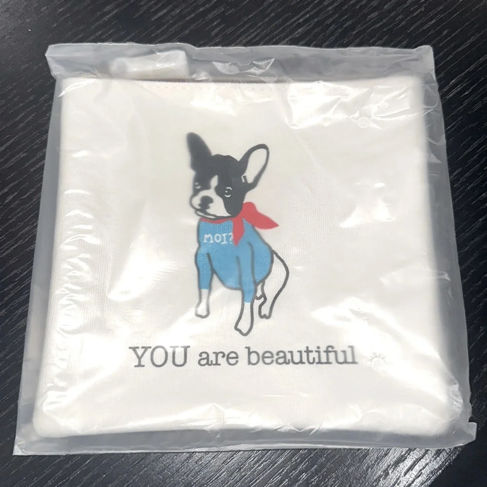 NWT French bulldog zippered cosmetic bag - Picture 1 of 4